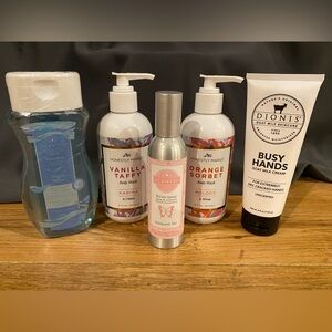 New! Body wash, room spray, busy hands goat milk lotion